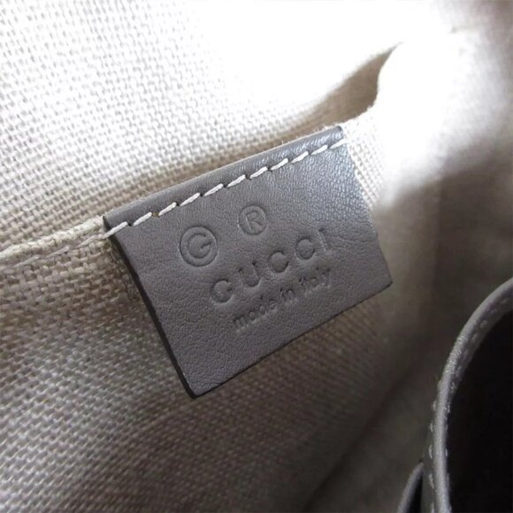 Auth GUCCI Micro Guccissima Crossbody Shoulder Bag gray leather - Picture 12 of 12